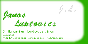 janos luptovics business card